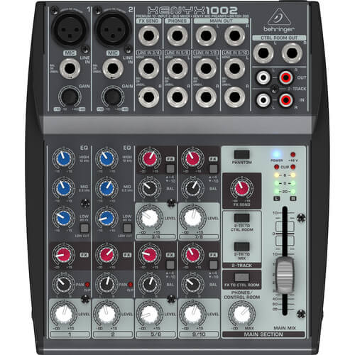 Behringer 1002 Mezcladora premium de 10 entradas y 2 buses